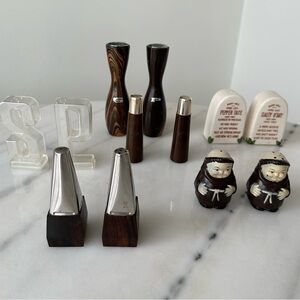 Vintage Mid Century Modern Salt and Pepper Shaker Collection
